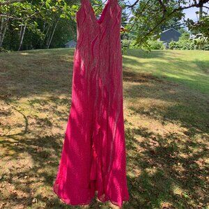 Tiffany Design Formal Trumpet Beaded Dress with train Size 8